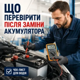 Що перевірити після заміни акумулятора - чек-лист для водія