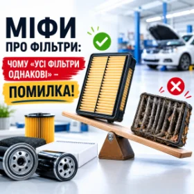 Міфи про фільтри авто: чому “усі фільтри однакові” - помилка