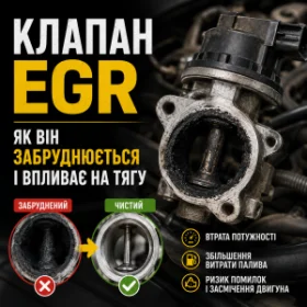 Клапан EGR - як він забруднюється і впливає на тягу