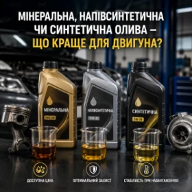 Мінеральна, напівсинтетична чи синтетична олива - що краще для двигуна