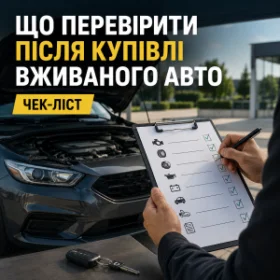 Що перевірити після купівлі вживаного авто - чек-лист