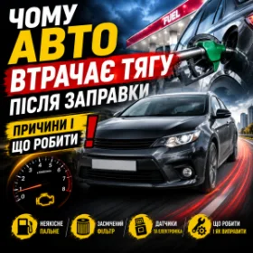 Чому авто втрачає тягу після заправки - причини і що робити