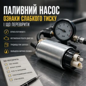 Паливний насос - ознаки слабкого тиску і що перевірити