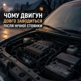 Чому двигун довго заводиться після нічної стоянки