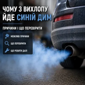 Чому з вихлопу йде синій дим - причини і що перевірити