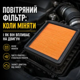 Повітряний фільтр: коли міняти і як він впливає на двигун