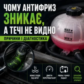 Чому антифриз зникає, а течі не видно - причини і діагностика