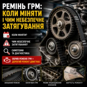 Ремінь ГРМ: коли міняти і чим небезпечне затягування