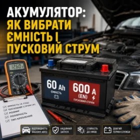 Акумулятор: як вибрати ємність і пусковий струм