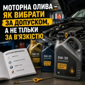 Моторна олива - як вибрати за допуском, а не тільки за в'язкістю