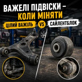 Важелі підвіски - коли міняти цілий важіль, а коли сайлентблок