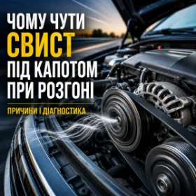 Чому чути свист під капотом при розгоні - причини і діагностика
