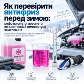 Як перевірити антифриз перед зимою: рефрактометр, ареометр, концентрація і температура замерзання