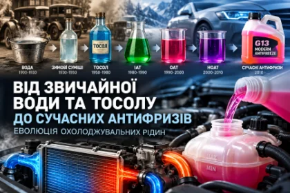 Від води й тосолу до сучасних антифризів - еволюція охолоджувальних рідин