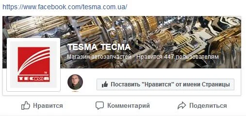 СТРАНИЦА ТЕСМА FACEBOOK