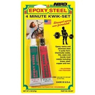 Клей эпоксидный 4 минутный Epoxy Steel KWIK-Set, 57g ABRO ES507