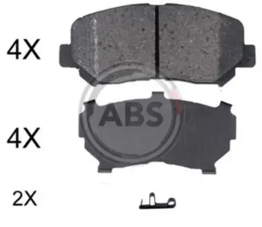 Комплект тормозных колодок, дисковый тормоз ABS 35058