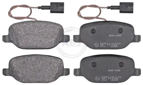 Комплект тормозных колодок, дисковый тормоз ABS 35084