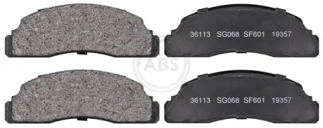 Комплект тормозных колодок, дисковый тормоз ABS 36113