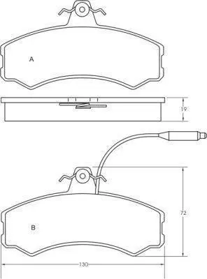 Комплект тормозных колодок, дисковый тормоз ABS 36470OE (фото 1)