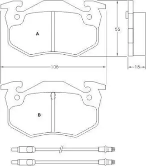 Комплект тормозных колодок, дисковый тормоз ABS 36503OE