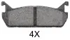 Комплект тормозных колодок, дисковый тормоз ABS 36723OE (фото 1)