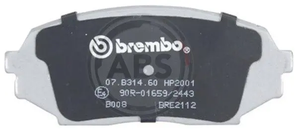 Комплект тормозных колодок, дисковый тормоз ABS 36725S (фото 1)