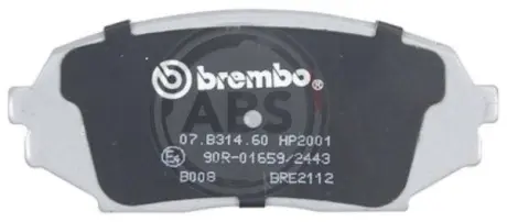 Комплект тормозных колодок, дисковый тормоз ABS 36725S