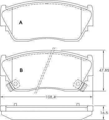 Комплект тормозных колодок, дисковый тормоз ABS 36728OE (фото 1)
