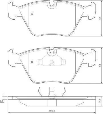 Комплект тормозных колодок, дисковый тормоз ABS 36755OE (фото 1)