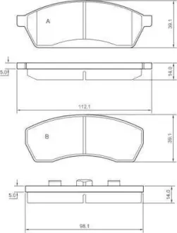 Комплект тормозных колодок, дисковый тормоз ABS 36830OE