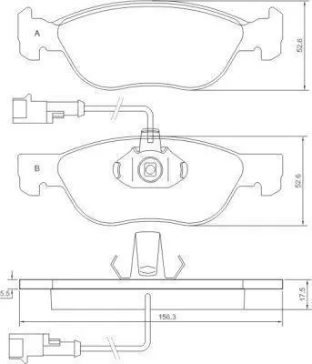 Комплект тормозных колодок, дисковый тормоз ABS 36893OE (фото 1)