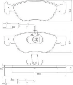 Комплект тормозных колодок, дисковый тормоз ABS 36893OE