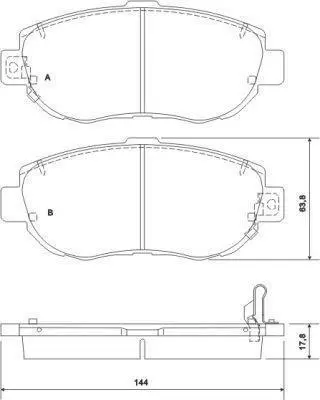 Комплект тормозных колодок, дисковый тормоз ABS 36923OE (фото 1)