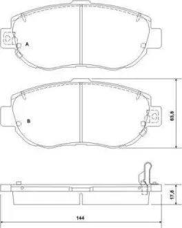 Комплект тормозных колодок, дисковый тормоз ABS 36923OE