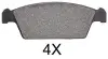 Комплект тормозных колодок, дисковый тормоз ABS 37002OE (фото 1)