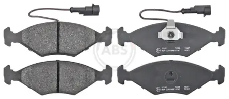 Комплект тормозных колодок, дисковый тормоз ABS 37121