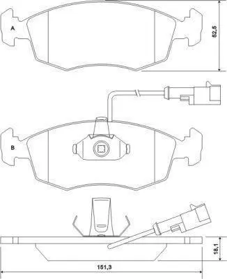 Комплект тормозных колодок, дисковый тормоз ABS 37122OE (фото 1)