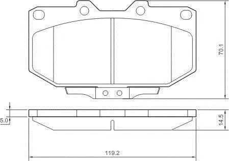 Комплект тормозных колодок, дисковый тормоз ABS 37128OE
