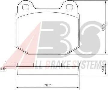 Комплект тормозных колодок, дисковый тормоз ABS 37326S