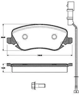 Комплект тормозных колодок, дисковый тормоз ABS 37380OE