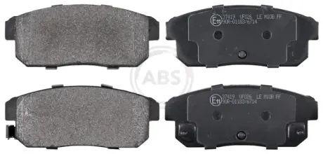 Комплект тормозных колодок, дисковый тормоз ABS 37419