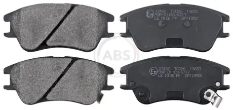 Комплект тормозных колодок, дисковый тормоз ABS 37432