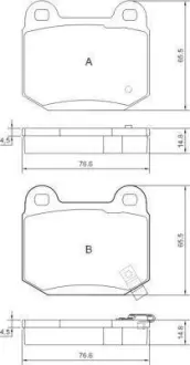 Комплект тормозных колодок, дисковый тормоз ABS 37452OE