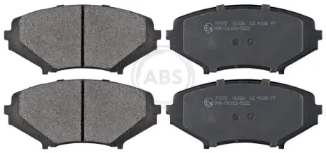 Комплект тормозных колодок, дисковый тормоз ABS 37472