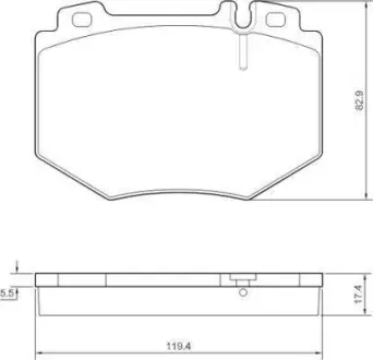 Комплект тормозных колодок, дисковый тормоз ABS 37480OE