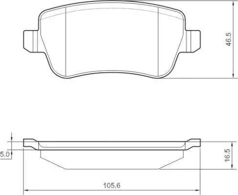 Комплект тормозных колодок, дисковый тормоз ABS 37496OE (фото 1)
