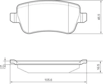 Комплект тормозных колодок, дисковый тормоз ABS 37496OE
