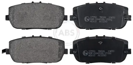 Комплект тормозных колодок, дисковый тормоз ABS 37550