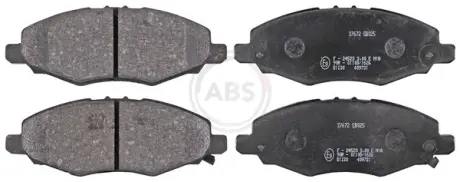 Комплект тормозных колодок, дисковый тормоз ABS 37672